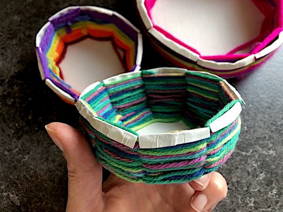 Basged plât papur | Paper plate basket