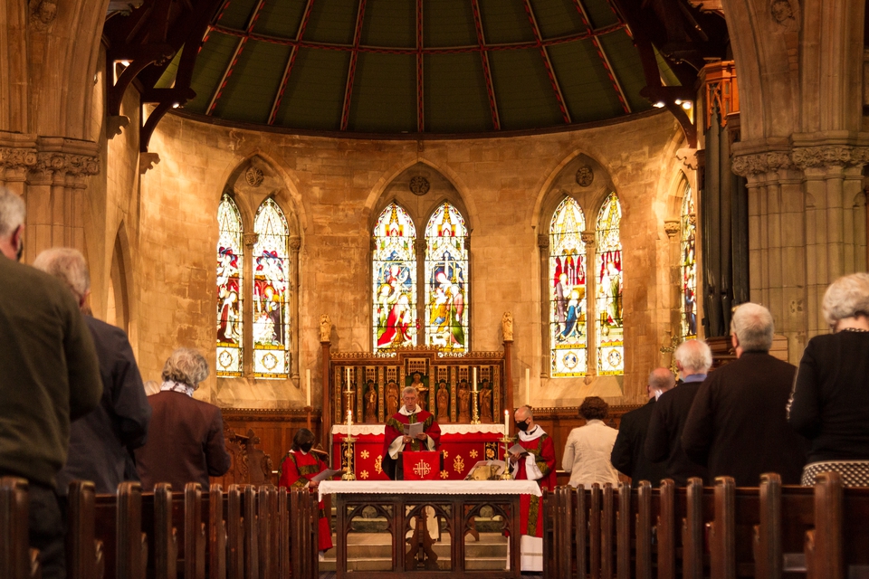 The Bishop presiding at the Eucharist