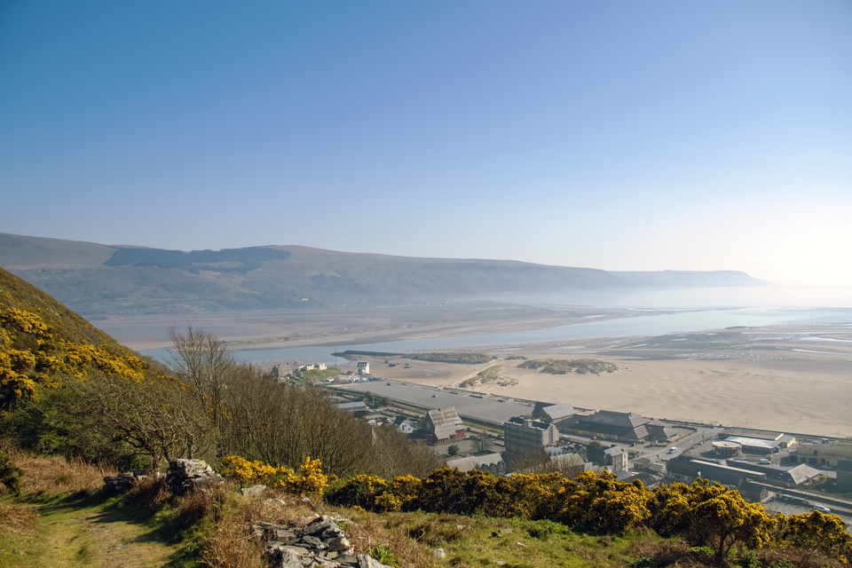 View over Barmouth to the sea