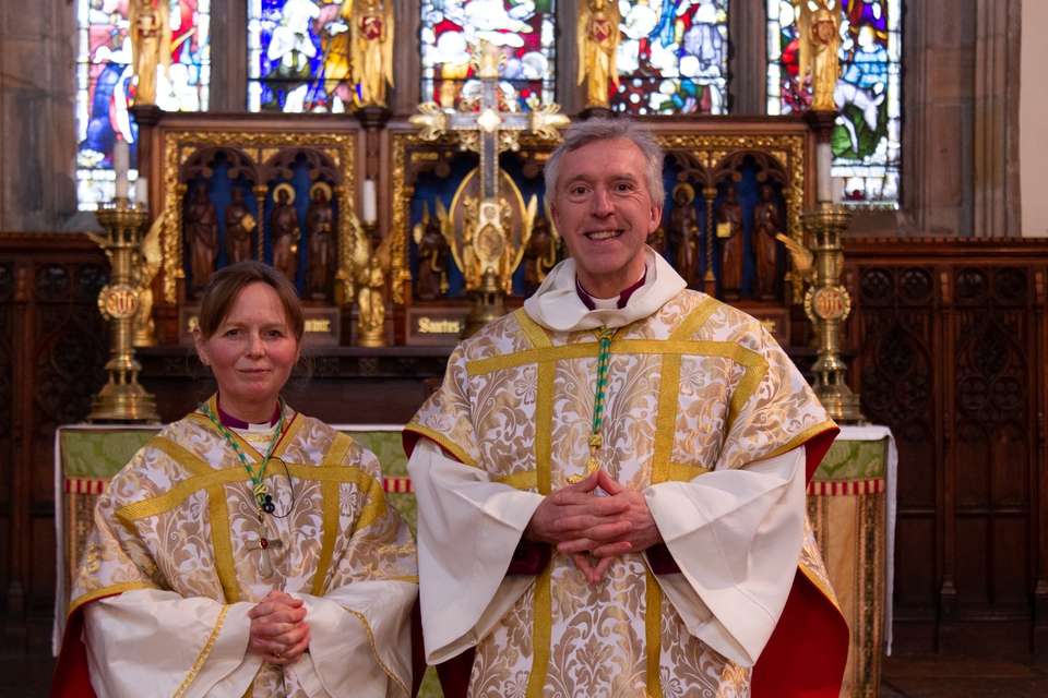 Assistant Bishop Mary with the Archbishop of Wales