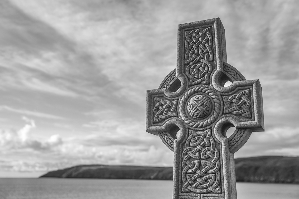 Celtic cross at Aberdaron